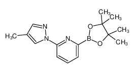 2-(4-methylpyrazol-1-yl)-6-(4,4,5,5-tetramethyl-1,3,2-dioxaborolan-2-yl)pyridine