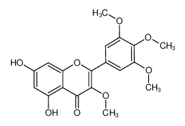 5,7-dihydroxy-3-methoxy-2-(3,4,5-trimethoxyphenyl)chromen-4-one 14585-04-7