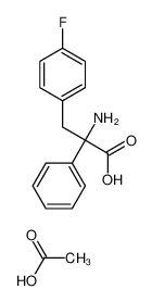 2-amino-3-(4-fluorophenyl)-2-phenylpropanoic acid compound with acetic acid (1:1) 7355-97-7