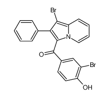 (3-bromo-4-hydroxyphenyl)-(1-bromo-2-phenylindolizin-3-yl)methanone 77832-81-6