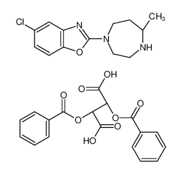 1276666-14-8 (5R)-4-(5-氯-1,3-苯并恶唑-2-基)-5-甲基-1,4-二氮杂环庚烷-1-鎓 (2S,3S)-2,3-二(苯甲酰氧基)丁二酸盐