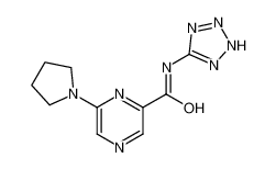 6-(1-Pyrrolidinyl)-N-(2H-tetrazol-5-yl)-2-pyrazinecarboxamide