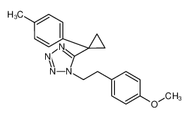 1H-Tetrazole, 1-[2-(4-methoxyphenyl)ethyl]-5-[1-(4-methylphenyl)cyclopropyl]- 916923-10-9