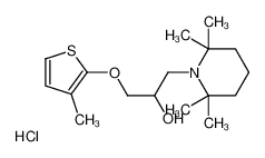 1-(3-甲基噻吩-2-基)氧基-3-(2,2,6,6-四甲基哌啶-1-基)丙-2-醇盐酸盐