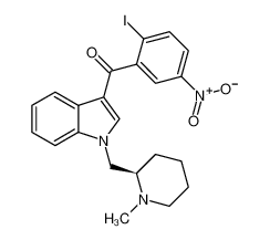 (2-iodo-5-nitrophenyl)-[1-[[(2S)-1-methylpiperidin-2-yl]methyl]indol-3-yl]methanone 444912-53-2