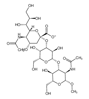 methyl (5-acetamido-3,5-dideoxy-α-D-glycero-D-galacto-2-nonulopyranosylonic acid)-(2-3)-β-D-galactopyranosyl-(1-3)-2-acetamido-2-deoxy-β-D-glucopyranoside 100605-33-2