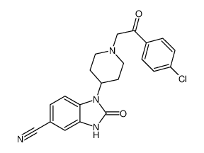 1-[1-[2-(4-chlorophenyl)-2-oxoethyl]piperidin-4-yl]-2-oxo-3H-benzimidazole-5-carbonitrile 1037835-42-9