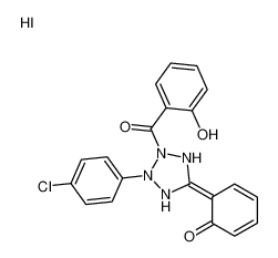 6-[2-(4-chlorophenyl)-3-(2-hydroxybenzoyl)tetrazolidin-4-ium-5-ylidene]cyclohexa-2,4-dien-1-one,iodide 89567-96-4