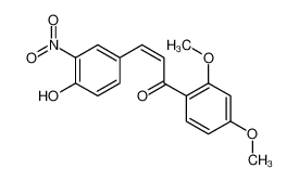 (E)-1-(2,4-dimethoxyphenyl)-3-(4-hydroxy-3-nitrophenyl)prop-2-en-1-one 30071-41-1