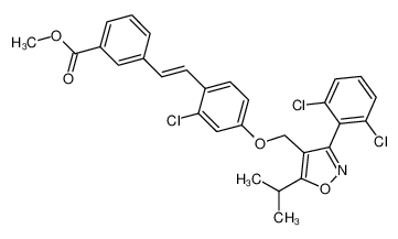 methyl 3-[(E)-2-[2-chloro-4-[[3-(2,6-dichlorophenyl)-5-propan-2-yl-1,2-oxazol-4-yl]methoxy]phenyl]ethenyl]benzoate