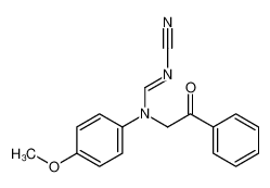 N'-cyano-N-(4-methoxyphenyl)-N-phenacylmethanimidamide 62382-59-6