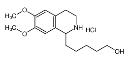 5-(6,7-dimethoxy-1,2,3,4-tetrahydroisoquinolin-1-yl)pentan-1-ol,hydrochloride 148204-37-9