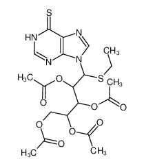 [2,3,4-triacetyloxy-5-ethylsulfanyl-5-(6-sulfanylidene-3H-purin-9-yl)pentyl] acetate