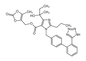 (5-methyl-2-oxo-1,3-dioxol-4-yl)methyl 4-(1-hydroxy-1-methylpropyl)-2-propyl-1-[(2'-(1H-tetrazol-5-yl)biphenyl-4-yl)methyl]imidazole-5-carboxylate