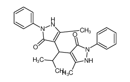 5-methyl-4-[2-methyl-1-(5-methyl-3-oxo-2-phenyl-1H-pyrazol-4-yl)propyl]-2-phenyl-1H-pyrazol-3-one 89243-25-4