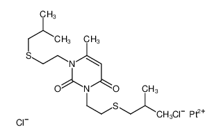 6-methyl-1,3-bis[2-(2-methylpropylsulfanyl)ethyl]pyrimidine-2,4-dione,platinum(2+),dichloride