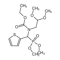 {[(2,2-Dimethoxy-ethyl)-ethoxycarbonyl-amino]-thiophen-2-yl-methyl}-phosphonic acid dimethyl ester 756477-25-5