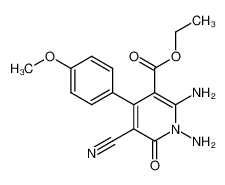 ethyl 1,2-diamino-5-cyano-4-(4-methoxyphenyl)-6-oxo-1,6-dihydropyridine-3-carboxylate 221263-66-7