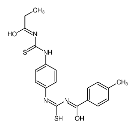 4448-87-7 4-methyl-N-[[4-(propanoylcarbamothioylamino)phenyl]carbamothioyl]benzamide