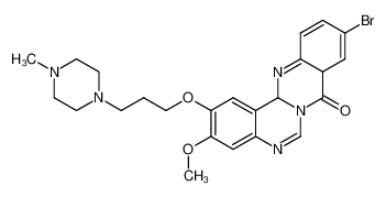 1326566-25-9 3-methoxy-2-(3-(4-methylpiperazin-1-yl)propoxy)-10-bromo-8H-quinazolino[4,3-b]quinazolin-8-one