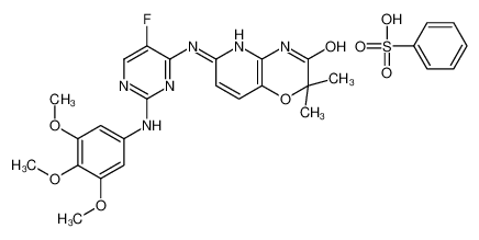 841290-81-1 structure, C28H29FN6O8S