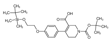 4-{4-[2-(tert-butyldimethylsilanyloxy)ethoxy]phenyl}-5,6-dihydro-2H-pyridine-1,3-dicarboxylic acid 1-tert-butyl ester