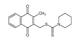 piperidine-1-carbodithioic acid 3-methyl-1,4-dioxo-1,4-dihydronaphthalen-2-ylmethyl ester 94164-88-2