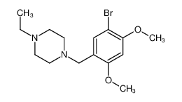 1-[(5-bromo-2,4-dimethoxyphenyl)methyl]-4-ethylpiperazine 5267-60-7