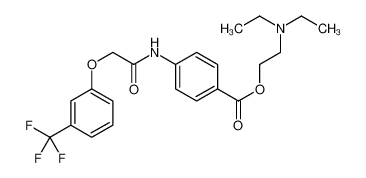 2-(diethylamino)ethyl 4-[[2-[3-(trifluoromethyl)phenoxy]acetyl]amino]benzoate 27474-68-6