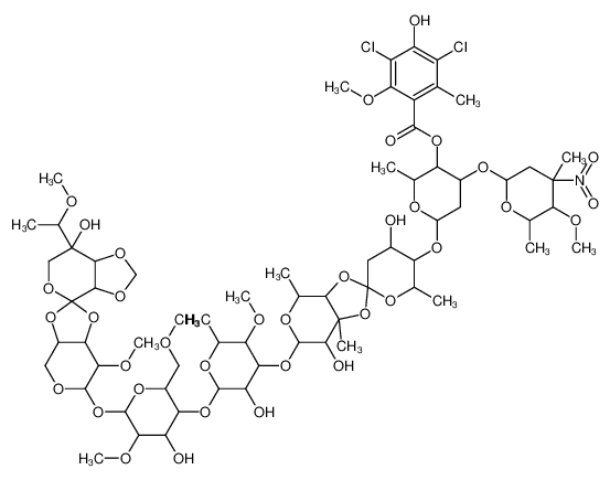 53296-30-3 structure, C66H99Cl2NO36