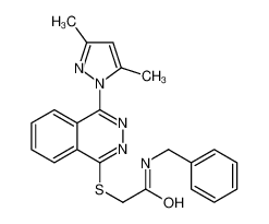 N-Benzyl-2-{[4-(3,5-dimethyl-1H-pyrazol-1-yl)-1-phthalazinyl]sulf anyl}acetamide 606122-23-0