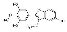 5-(5-hydroxy-3-methoxy-1-benzofuran-2-yl)-2-methoxybenzene-1,3-diol 137476-72-3