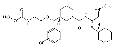 methyl 2-((R)-(3-chlorophenyl)((R)-1-((S)-1-(methylamino)-3-((R)-tetrahydro-2H-pyran-3-yl)propan-2-ylcarbamoyl)piperidin-3-yl)methoxy)ethylcarbamate