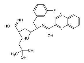 N-[(2S,3S,5R)-5-carbamoyl-1-(3-fluorophenyl)-3,8-dihydroxy-8-methylnonan-2-yl]quinoxaline-2-carboxamide 212790-31-3