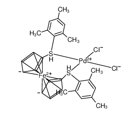 305866-45-9 structure, C28H34Cl2FePdS2