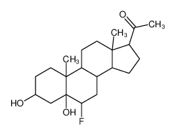 1868-98-0 1-(6-fluoro-3,5-dihydroxy-10,13-dimethyl-1,2,3,4,6,7,8,9,11,12,14,15,16,17-tetradecahydrocyclopenta[a]phenanthren-17-yl)ethanone