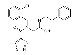 N-(2-Chlorobenzyl)-N-{2-oxo-2-[(2-phenylethyl)amino]ethyl}-1,2,3- thiadiazole-4-carboxamide 605638-55-9