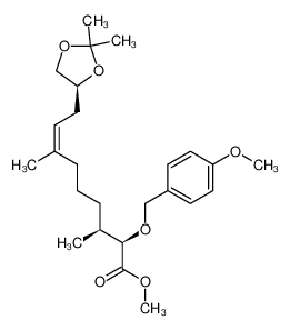 396092-25-4 methyl (2R,3S,10S,7Z)-3,7-dimethyl-10,11-(dimethylmethylene)dioxy-2-(4-methoxybenzyl)oxyundec-7-enoate