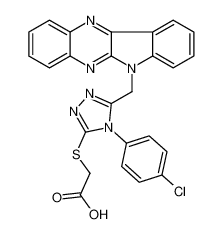 116989-78-7 structure, C25H17ClN6O2S