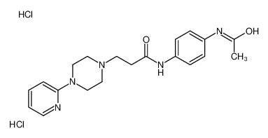 N-(4-acetamidophenyl)-3-(4-pyridin-2-ylpiperazin-1-yl)propanamide,dihydrochloride 104373-82-2