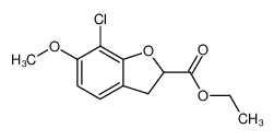 ethyl 7-chloro-2,3-dihydro-6-methoxybenzofuran-2-carboxylate 90246-72-3