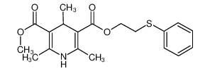 3-O-methyl 5-O-(2-phenylsulfanylethyl) 2,4,6-trimethyl-1,4-dihydropyridine-3,5-dicarboxylate 123875-01-4