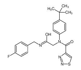 N-{2-[(4-Fluorobenzyl)amino]-2-oxoethyl}-N-[4-(2-methyl-2-propany l)phenyl]-1,2,3-thiadiazole-4-carboxamide 605638-14-0