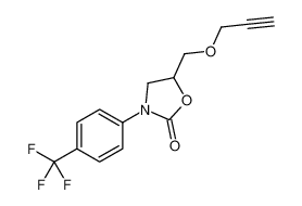 5-(prop-2-ynoxymethyl)-3-[4-(trifluoromethyl)phenyl]-1,3-oxazolidin-2-one 23598-48-3