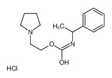 2-pyrrolidin-1-ium-1-ylethyl N-(1-phenylethyl)carbamate,chloride 100836-55-3