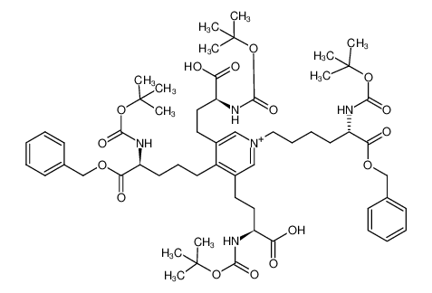 1364376-05-5 spectrum, 4-[4'-(S)-'enzyloxycarbonyl-4'-(tert-butoxycarbonyl)aminobutyl]-1-[5''(S)-benzyloxycarbonyl-5''(tert-butoxycarbonyl)aminopentyl]-3,5-bis[3'''-(S)-(tert-butoxycarbonyl)amino-3'''-carboxypropyl]pyridinium