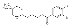 1-(3-溴-4-氯苯基)-5-(5,5-二甲基-1,3-二恶烷-2-基)-1-戊酮