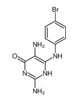 2,5-diamino-6-(4-bromoanilino)-1H-pyrimidin-4-one 5472-85-5