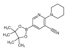 2-piperidin-1-yl-5-(4,4,5,5-tetramethyl-1,3,2-dioxaborolan-2-yl)pyridine-3-carbonitrile 1356068-53-5