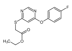 124041-07-2 ethyl 2-[6-(4-fluorophenoxy)pyrimidin-4-yl]sulfanylacetate